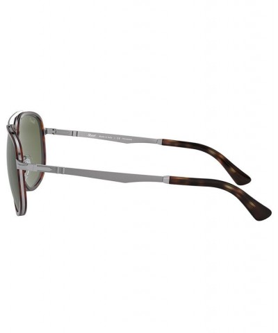 Men's Sunglasses PO2465S GUNMETAL/HAVANA/POLAR GREEN $40.37 Mens