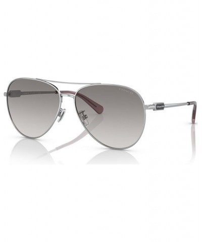 Women's Sunglasses HC714061-Y Shiny Silver-Tone $19.60 Womens