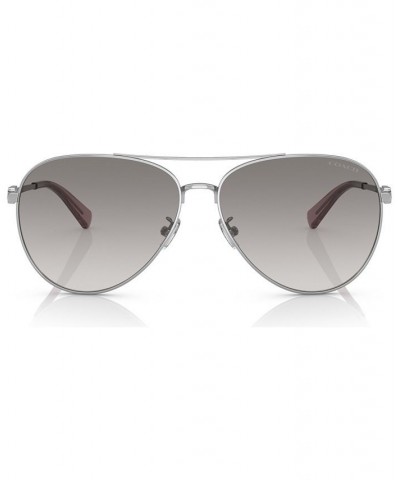 Women's Sunglasses HC714061-Y Shiny Silver-Tone $19.60 Womens