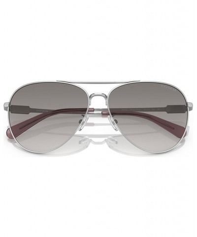 Women's Sunglasses HC714061-Y Shiny Silver-Tone $19.60 Womens