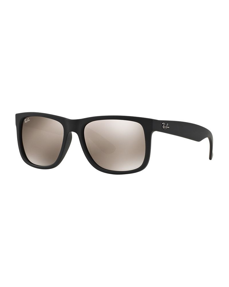 Sunglasses Justin Mirror RB4165 BLACK/GREEN MIRROR $18.15 Unisex