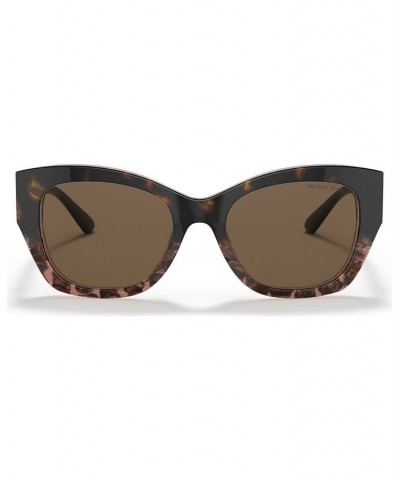 Women's Palermo 53 Sunglasses MK211953-X Brown Floral Acetate $26.64 Womens