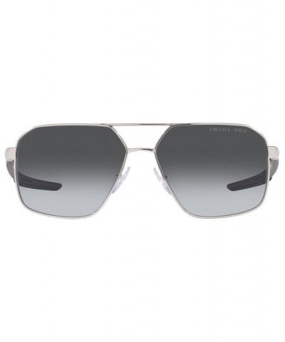 Men's Polarized Sunglasses 60 Silver-Tone $111.30 Mens