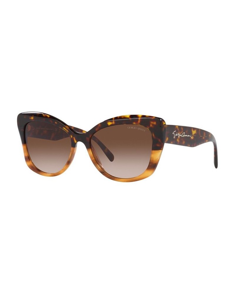 Women's Sunglasses 56 Black/Striped Brown $86.75 Womens