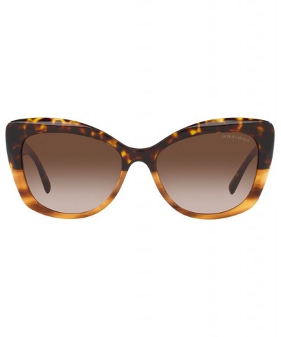 Women's Sunglasses 56 Black/Striped Brown $86.75 Womens