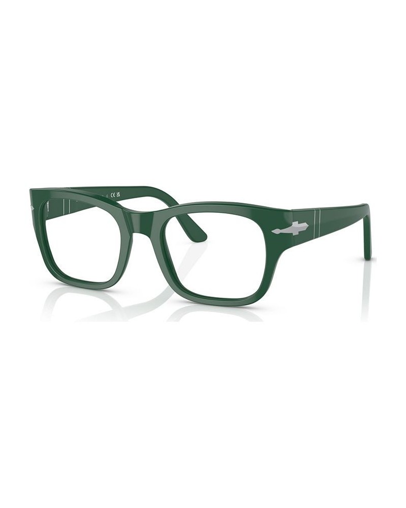 Unisex Rectangle Eyeglasses PO3297V50-O Blue $78.00 Unisex