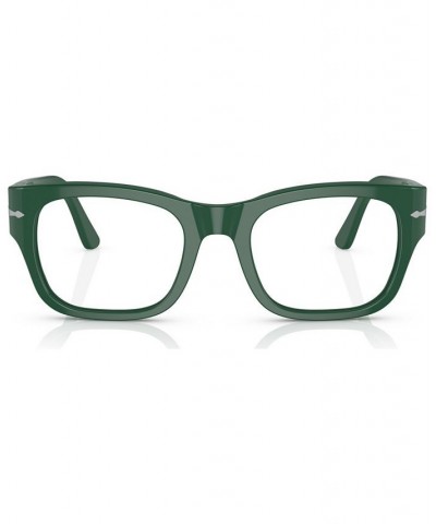 Unisex Rectangle Eyeglasses PO3297V50-O Blue $78.00 Unisex