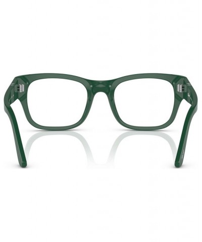 Unisex Rectangle Eyeglasses PO3297V50-O Blue $78.00 Unisex