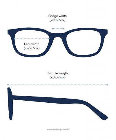 Unisex Rectangle Eyeglasses PO3297V50-O Blue $78.00 Unisex