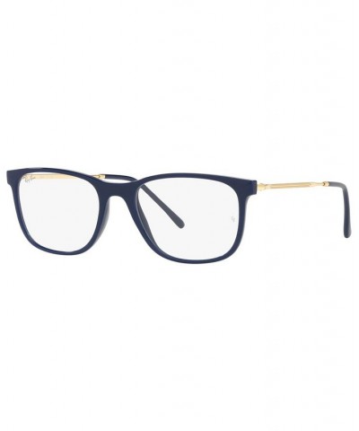 RX7244 Unisex Rectangle Eyeglasses Blue $23.24 Unisex