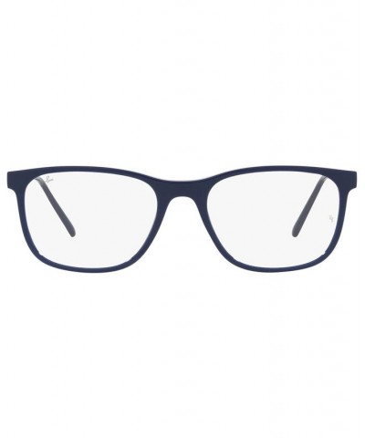 RX7244 Unisex Rectangle Eyeglasses Blue $23.24 Unisex