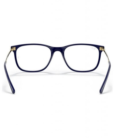 RX7244 Unisex Rectangle Eyeglasses Blue $23.24 Unisex