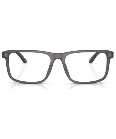 Men's Rectangle Eyeglasses RL6225U54-O Matte Transparent Gray $42.00 Mens