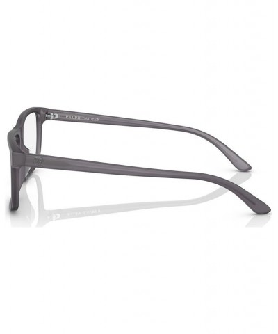 Men's Rectangle Eyeglasses RL6225U54-O Matte Transparent Gray $42.00 Mens