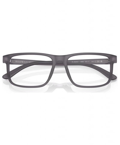 Men's Rectangle Eyeglasses RL6225U54-O Matte Transparent Gray $42.00 Mens