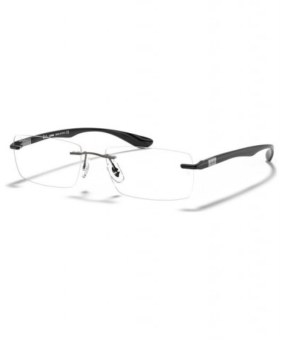 RB8724 Unisex Rectangle Eyeglasses Dark Gray $57.00 Unisex