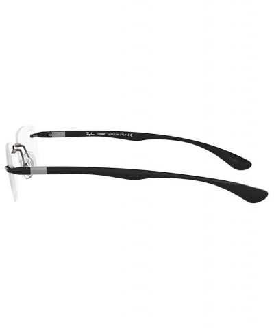 RB8724 Unisex Rectangle Eyeglasses Dark Gray $57.00 Unisex