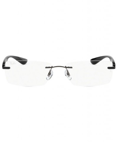 RB8724 Unisex Rectangle Eyeglasses Dark Gray $57.00 Unisex