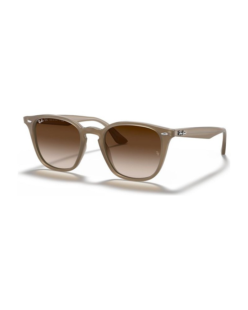 Men's Low Bridge Fit Sunglasses RB4258 52 Light Brown $48.14 Mens