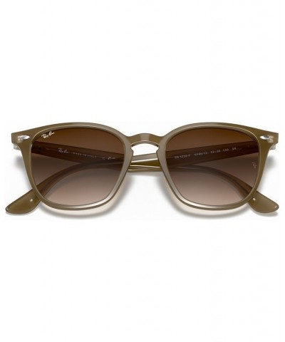 Men's Low Bridge Fit Sunglasses RB4258 52 Light Brown $48.14 Mens