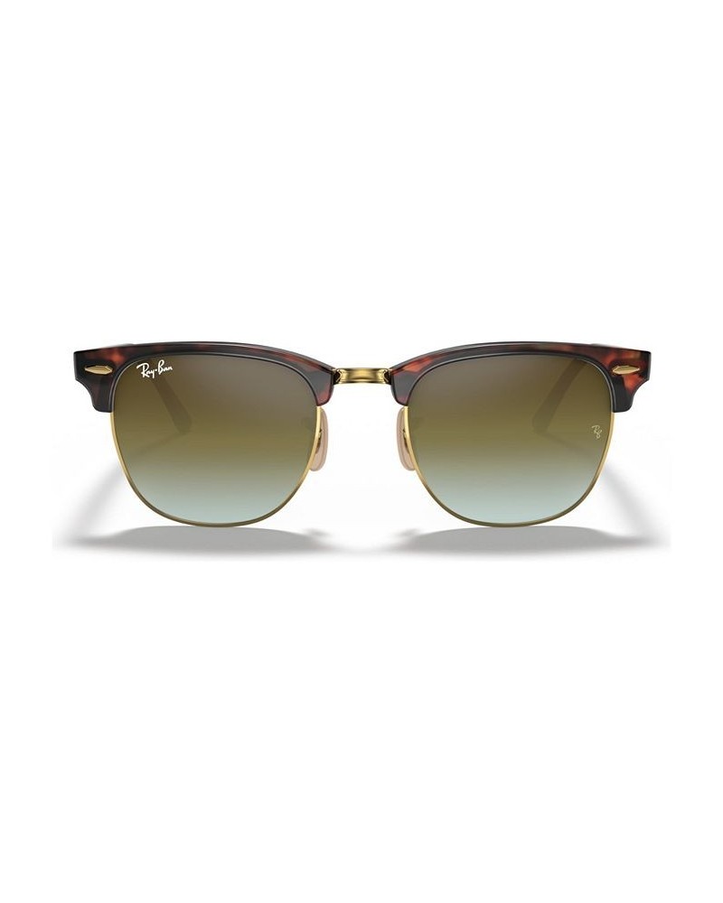 Sunglasses RB3016 CLUBMASTER FLAT LENSES GRADIENT TORTOISE/GREEN GRADIENT MIRROR $20.68 Unisex