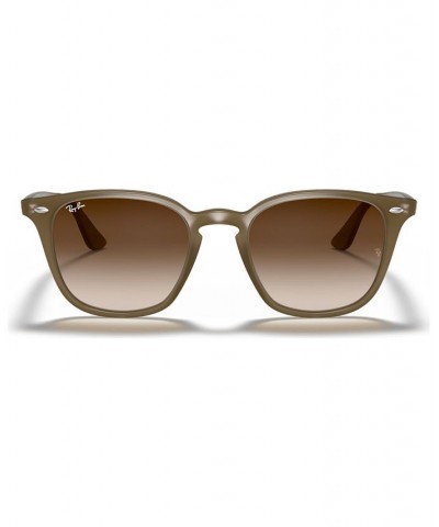 Men's Low Bridge Fit Sunglasses RB4258 52 Light Brown $48.14 Mens