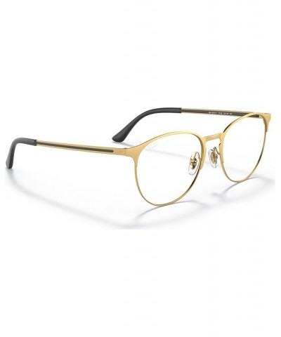 RB6375 OPTICS Unisex Round Eyeglasses Black Gold-Tone $44.82 Unisex