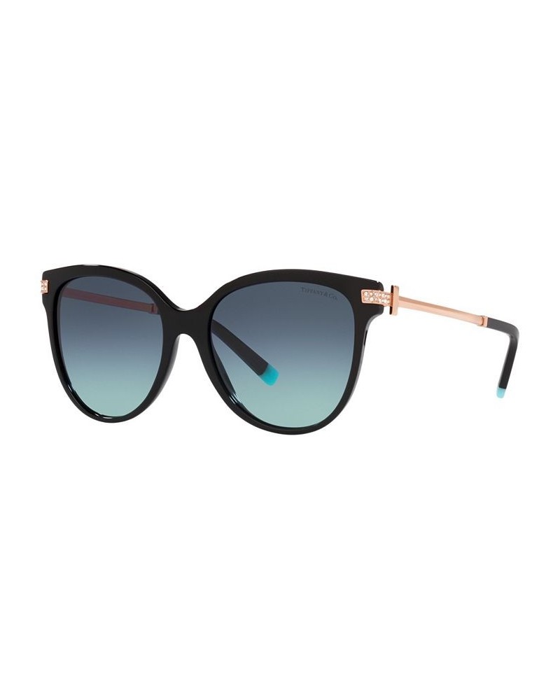 Women's Low Bridge Fit Sunglasses TF4193BF 55 Black $48.29 Womens