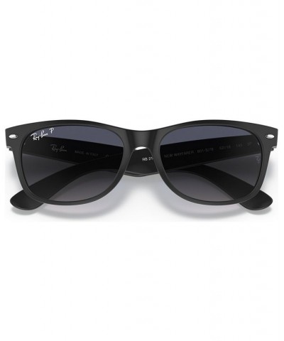 Unisex Polarized Low Bridge Fit Sunglasses RB2132F NEW WAYFARER MATTE 55 Black $40.20 Unisex