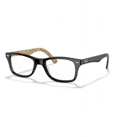 RX5228 Unisex Square Eyeglasses Brown Mult $43.93 Unisex