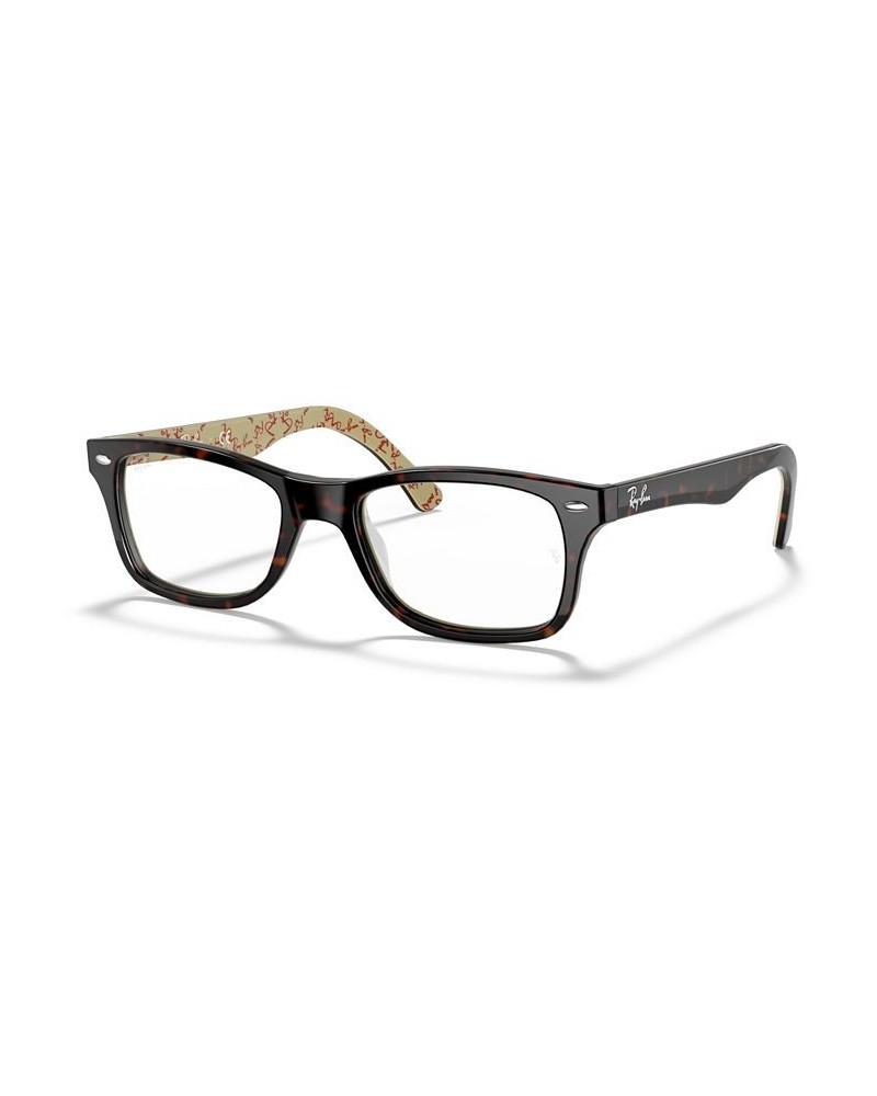 RX5228 Unisex Square Eyeglasses Brown Mult $43.93 Unisex