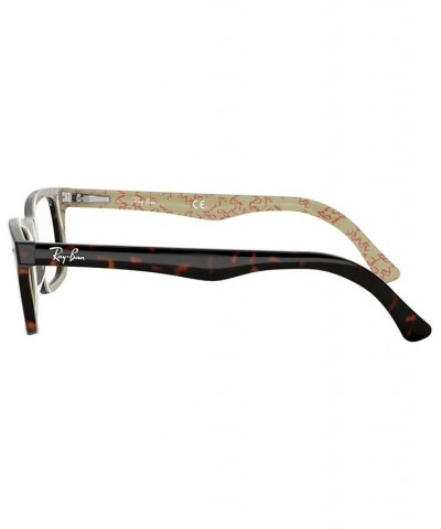 RX5228 Unisex Square Eyeglasses Brown Mult $43.93 Unisex