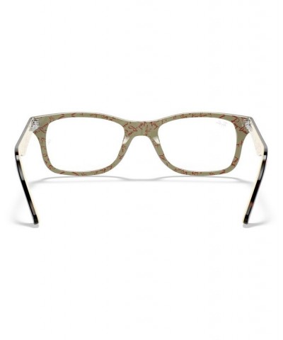 RX5228 Unisex Square Eyeglasses Brown Mult $43.93 Unisex