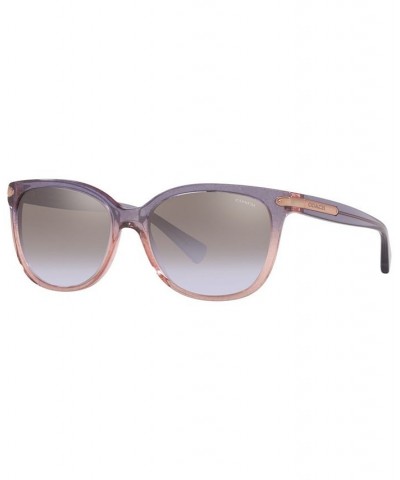 Women's Sunglasses HC8132 L109 57 Shimmer Violet Peach Gradient $46.46 Womens