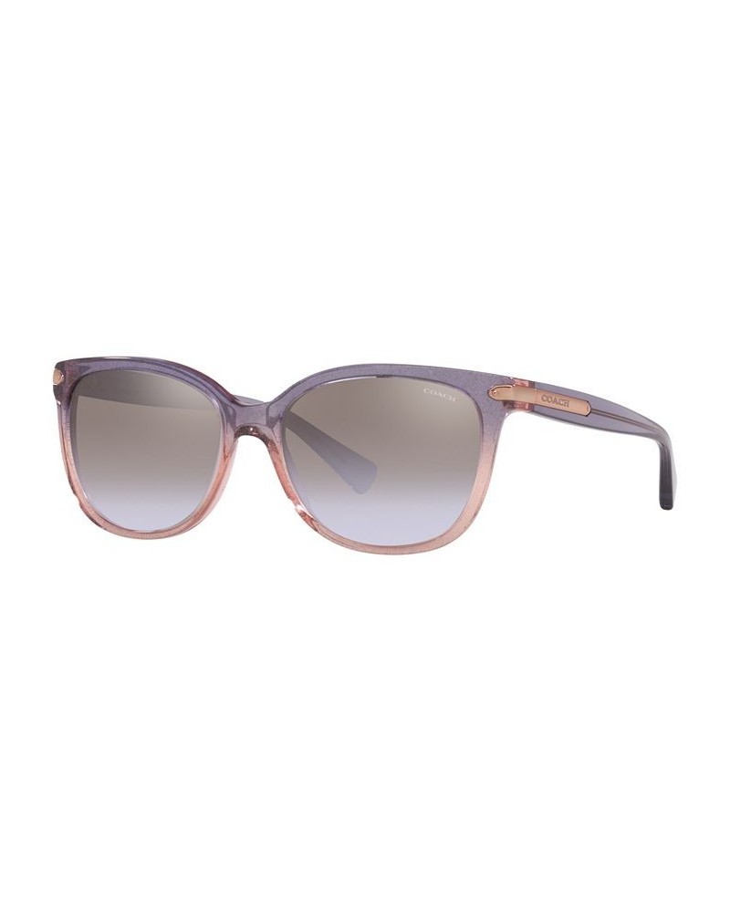 Women's Sunglasses HC8132 L109 57 Shimmer Violet Peach Gradient $46.46 Womens