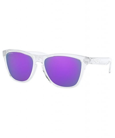 Men's Frogskin Sunglasses OO9013 POLISHED CLEAR/PRIZM VIOLET $36.00 Mens