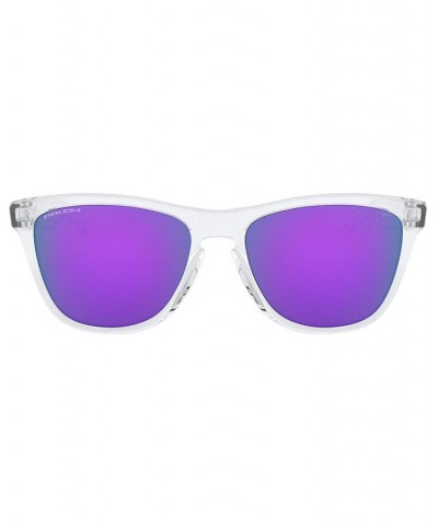 Men's Frogskin Sunglasses OO9013 POLISHED CLEAR/PRIZM VIOLET $36.00 Mens