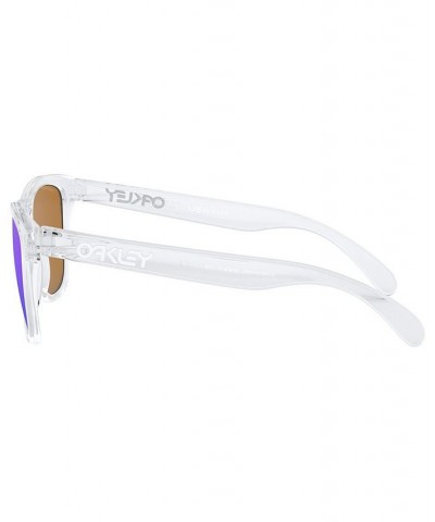 Men's Frogskin Sunglasses OO9013 POLISHED CLEAR/PRIZM VIOLET $36.00 Mens