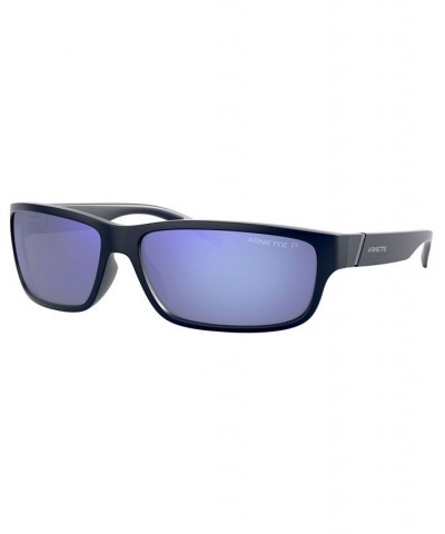 Men's Zoro Polarized Sunglasses AN4271 MATTE BLUE/POLAR DARK GREY MIRROR WATER $9.88 Mens