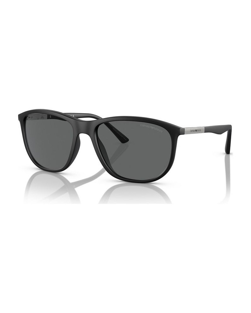 Men's Sunglasses EA4201 Matte Black $55.44 Mens