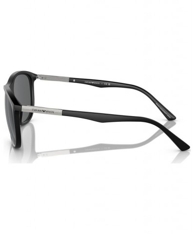 Men's Sunglasses EA4201 Matte Black $55.44 Mens