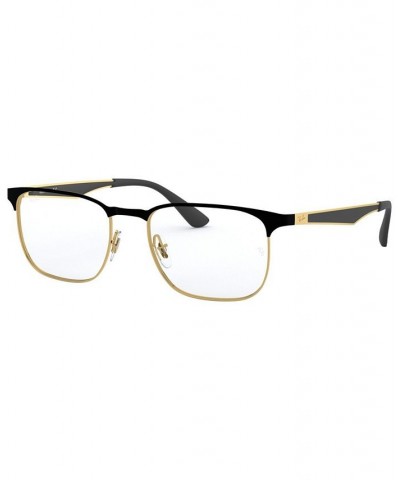 RX6363 Men's Square Eyeglasses Black $34.01 Mens