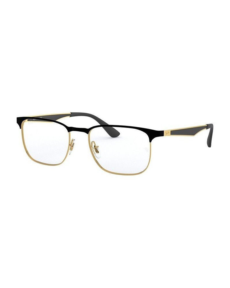 RX6363 Men's Square Eyeglasses Black $34.01 Mens