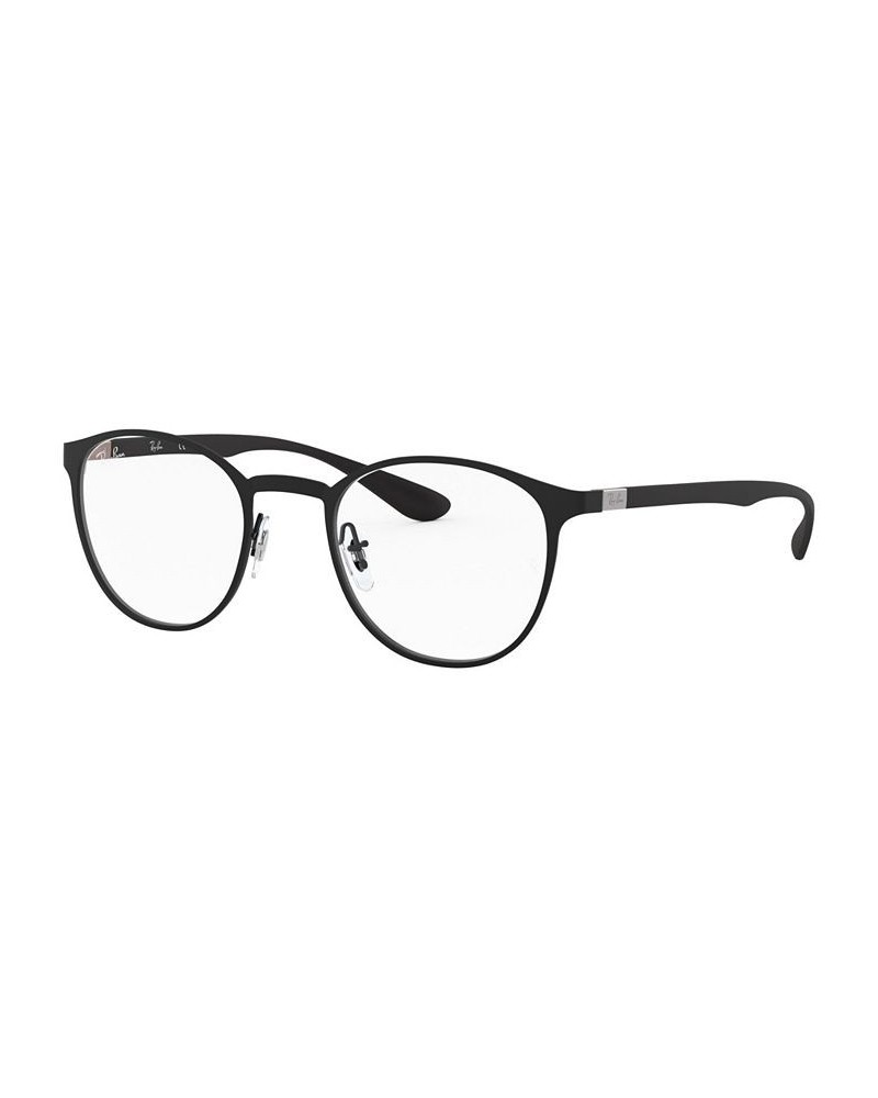 RX6355 Unisex Round Eyeglasses Matte Gun $50.75 Unisex