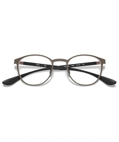 RX6355 Unisex Round Eyeglasses Matte Gun $50.75 Unisex