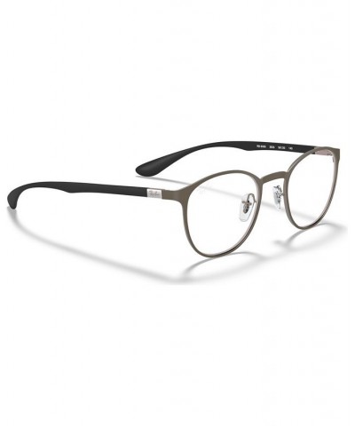 RX6355 Unisex Round Eyeglasses Matte Gun $50.75 Unisex