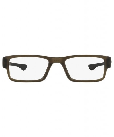 OX8046 Airdrop Men's Rectangle Eyeglasses Satin Brown Smoke $56.84 Mens