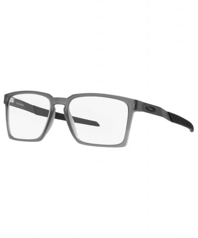 OX8055 Exchange Men's Rectangle Eyeglasses Satin Gray Smoke $62.40 Mens