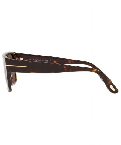 Men's Sunglasses FT0907 55 Brown Shiny $53.40 Mens