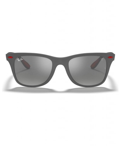 Men's Sunglasses RB4195M Scuderia Ferrari Collection 52 MATTE GREY/GREY MIRROR $33.36 Mens